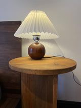 Pleated Wooden Table Lamp