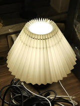 Pleated Wooden Table Lamp