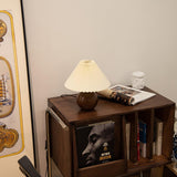 Pleated Wooden Table Lamp