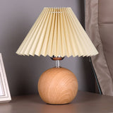 Pleated Wooden Table Lamp