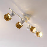 Wooden Adjustable Spot Ceiling Lamp