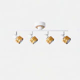 Wooden Adjustable Spot Ceiling Lamp