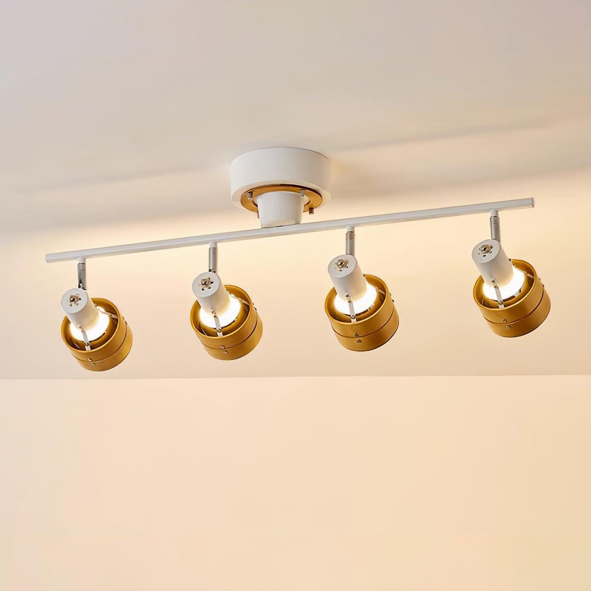 Wooden Adjustable Spot Ceiling Lamp