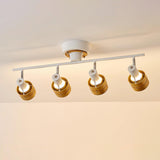 Wooden Adjustable Spot Ceiling Lamp