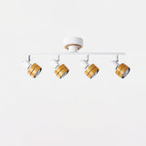 Wooden Adjustable Spot Ceiling Lamp