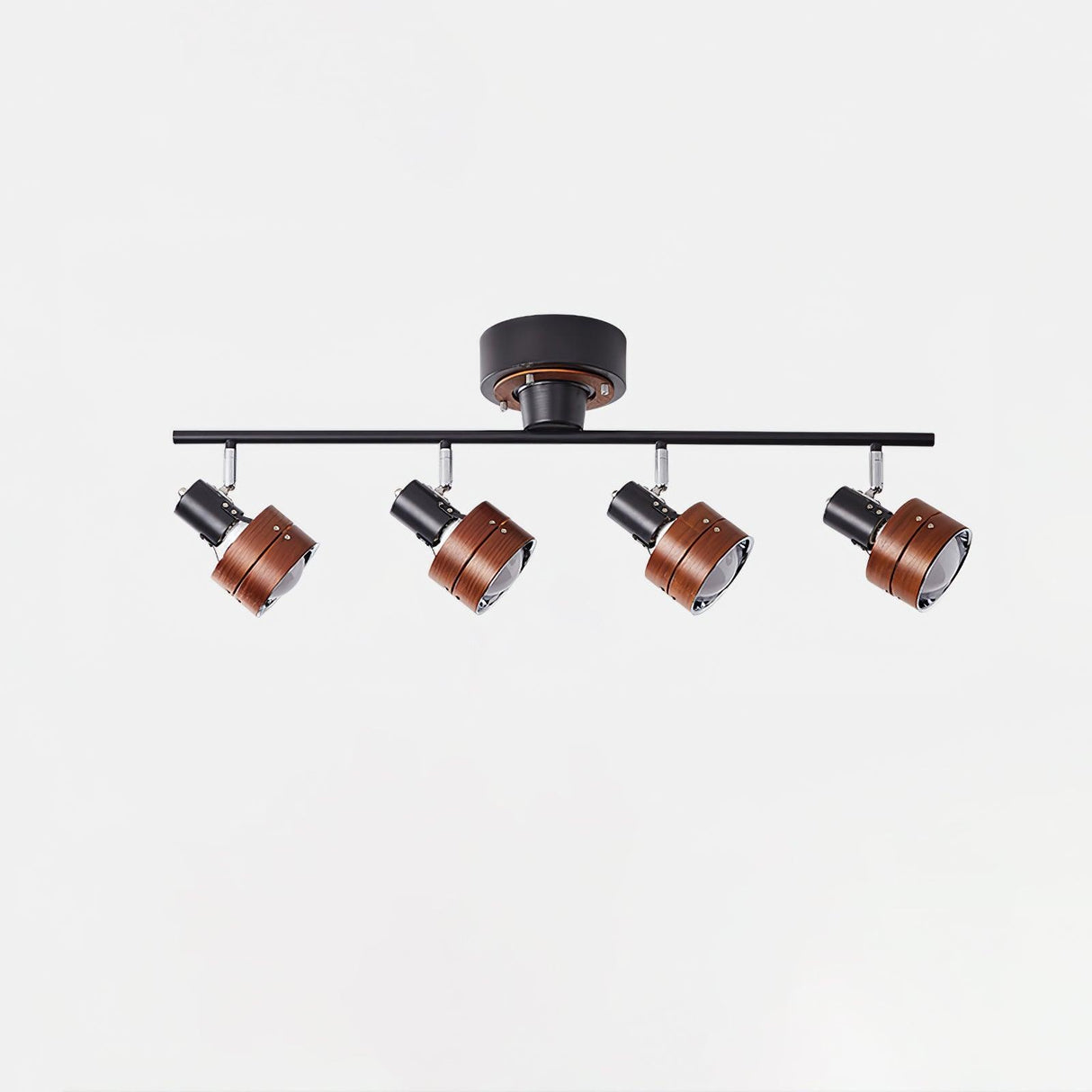 Wooden Adjustable Spot Ceiling Lamp