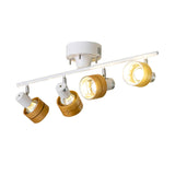 Wooden Adjustable Spot Ceiling Lamp