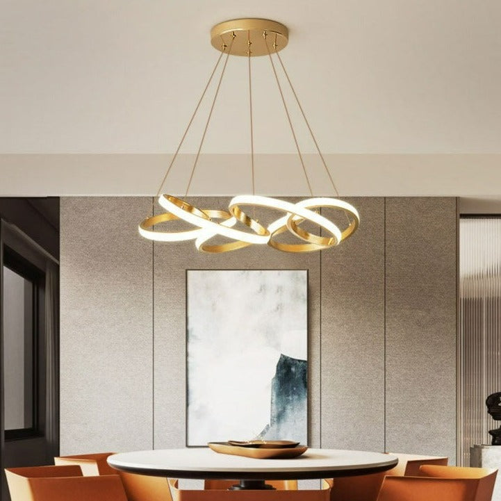 Modern LED Ribbon Chandelier