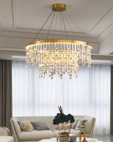 Sospel | Aristocratic Gold Ring Large Crystal Chandelier