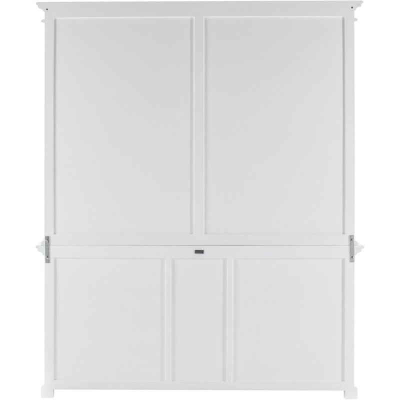 NovaSolo Halifax Hutch Bookcase 5 Doors 3 Drawers White BCA606