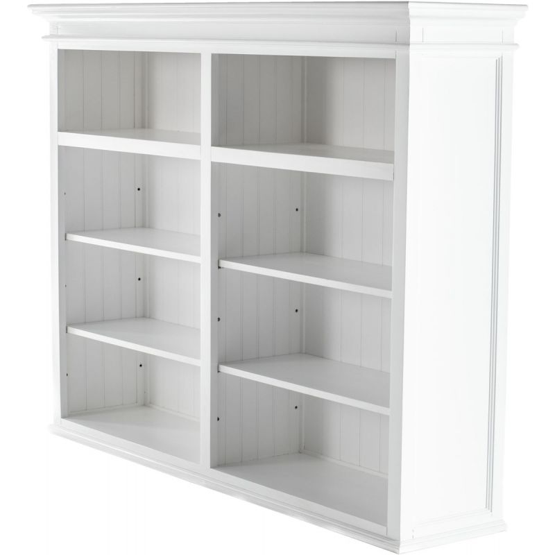 NovaSolo Halifax Hutch Bookcase 5 Doors 3 Drawers White BCA606