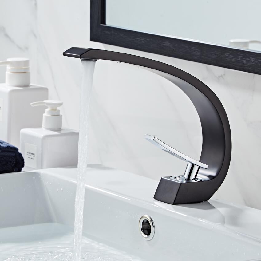 Modern Curved Bathroom Faucet