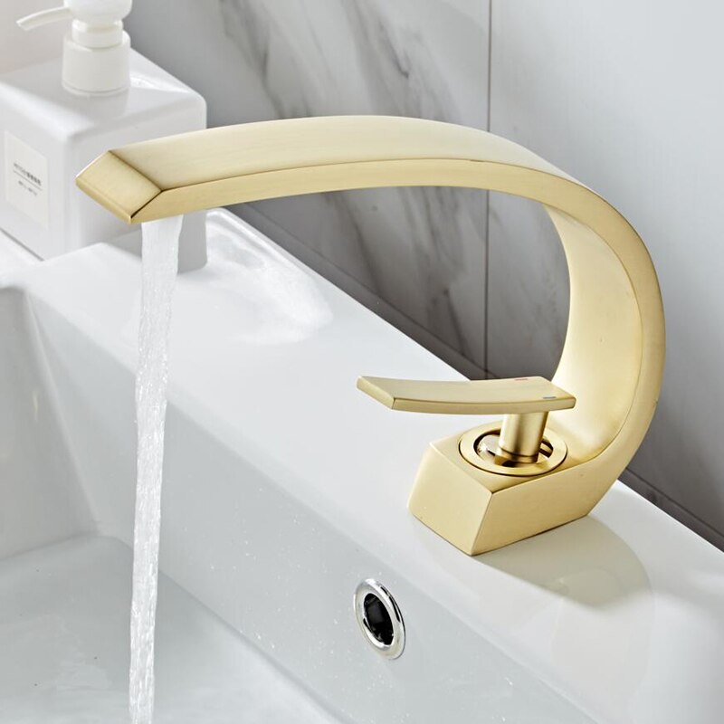 Modern Curved Bathroom Faucet