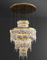 Sospel | Aristocratic Gold Ring Large Crystal Chandelier