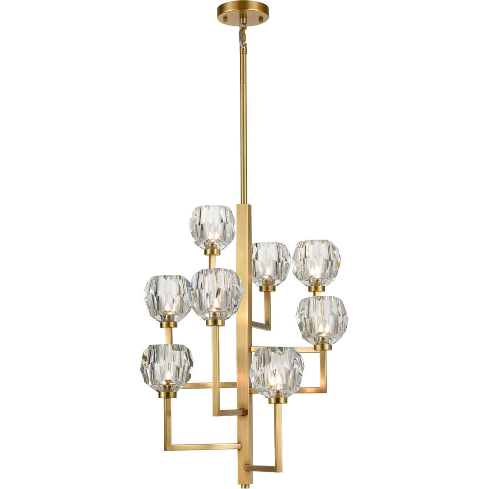 Zeev Lighting Parisian LED 20 inch Aged Brass Chandelier Ceiling Light