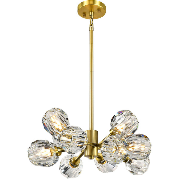 Zeev Parisian 12 Light 24 inch Aged Brass Sputnik Chandelier Ceiling Light