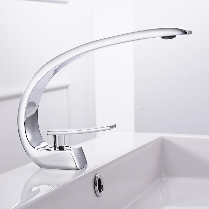 Modern Curved Bathroom Faucet