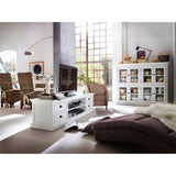 NovaSolo Halifax Large Entertainment Center with 4 Drawers White CA631