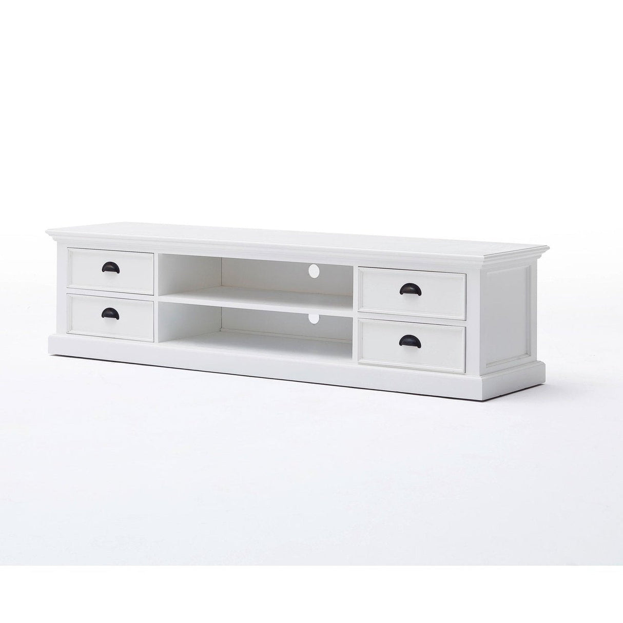 NovaSolo Halifax Large Entertainment Center with 4 Drawers White CA631