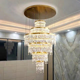 Sospel | Aristocratic Gold Ring Large Crystal Chandelier