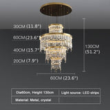 Sospel | Aristocratic Gold Ring Large Crystal Chandelier