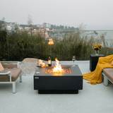 Elementi Plus - Bergen Square Concrete Fire Pit Table - OFG413DG