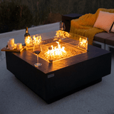 Elementi Plus - Bergen Square Concrete Fire Pit Table - OFG413DG