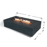 Elementi Plus - Cape Town Rectangular Concrete Fire Pit Table - OFG410SL