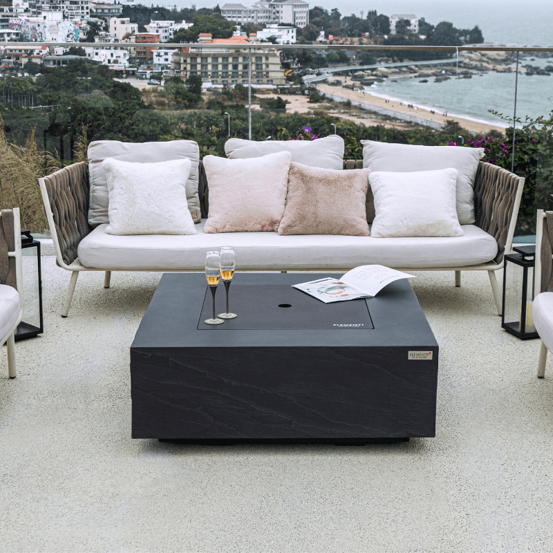 Elementi Plus - Roraima Square Concrete Fire Pit Table - OFG411SL