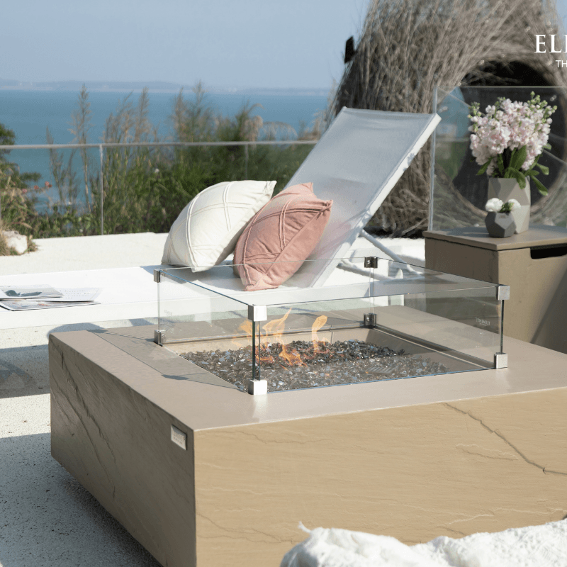 Elementi Plus - Uluru Square Concrete Fire Pit Table - OFG411SY