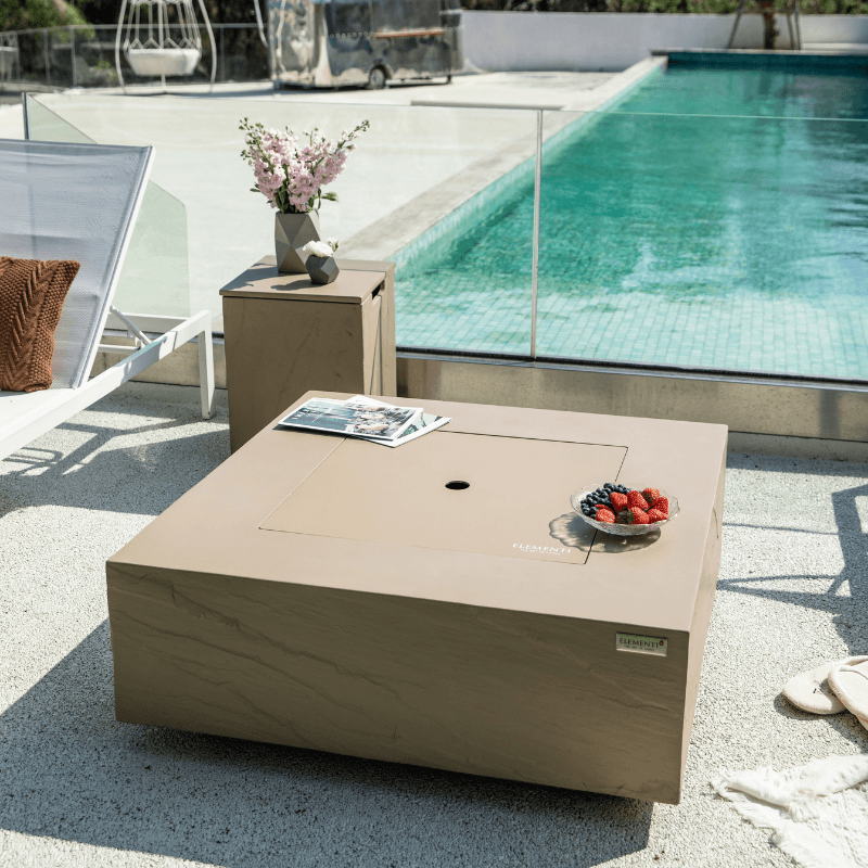 Elementi Plus - Uluru Square Concrete Fire Pit Table - OFG411SY