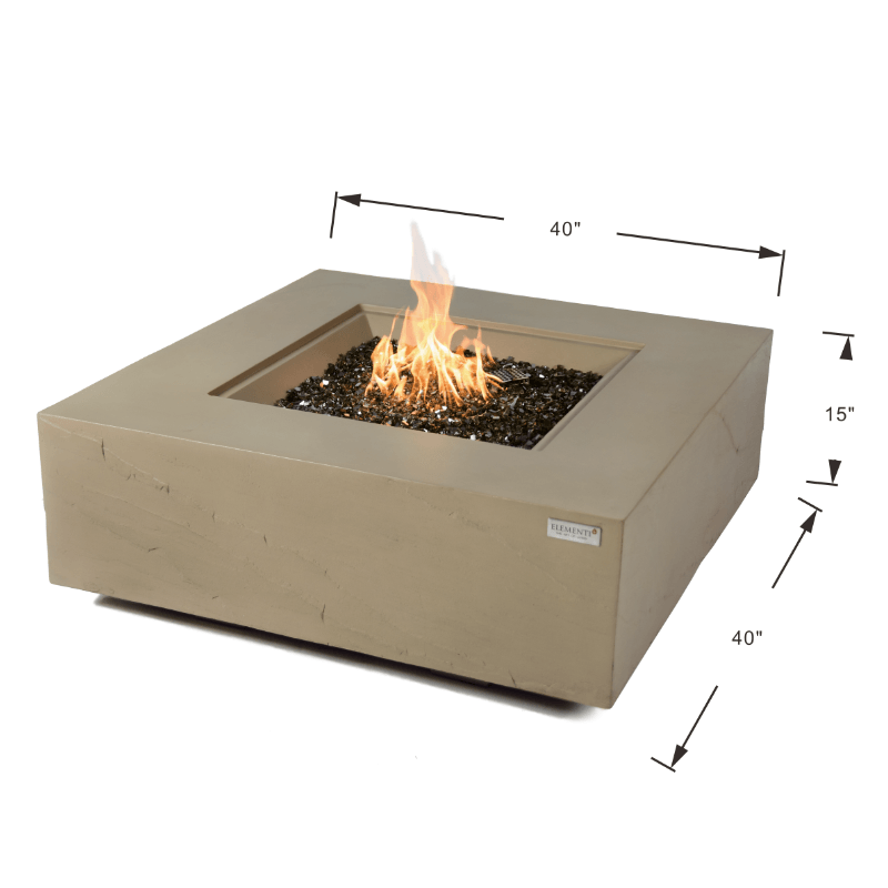 Elementi Plus - Uluru Square Concrete Fire Pit Table - OFG411SY