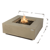 Elementi Plus - Uluru Square Concrete Fire Pit Table - OFG411SY