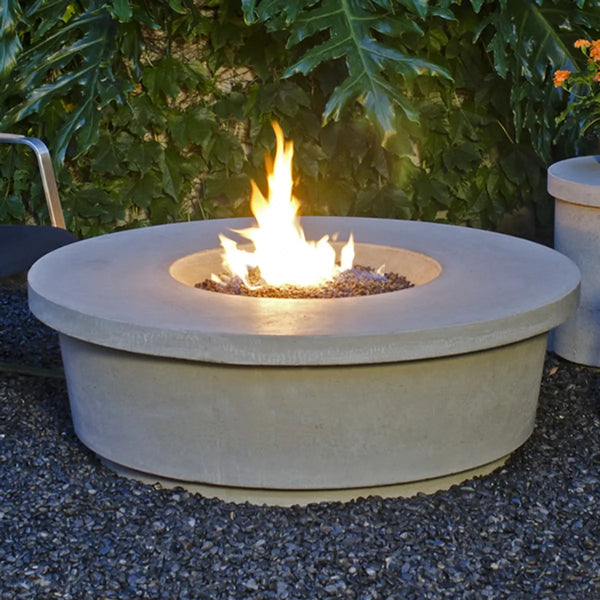 American Fyre Designs Contempo 47-Inch Concrete Round Gas Fire Pit Table