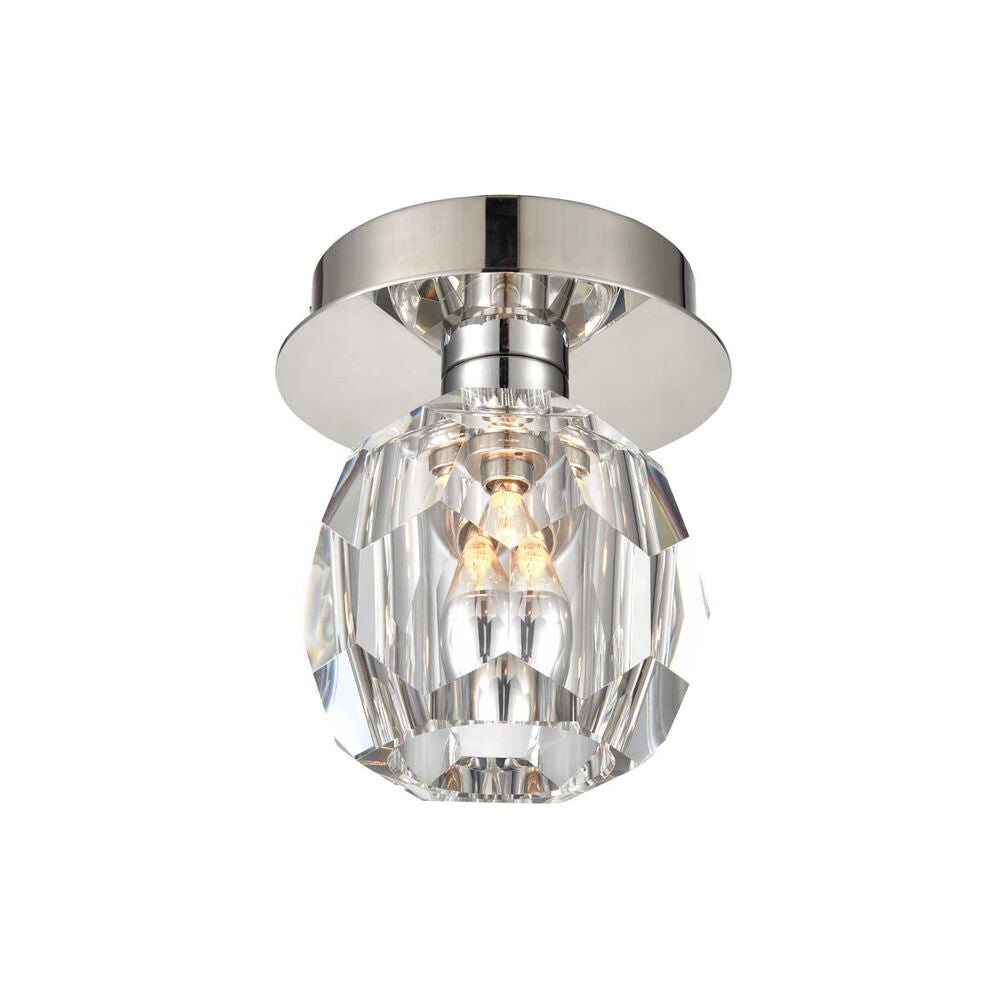 Zeev Lighting Parisian 1 Light 6 inch Polished Nickel Flush Mount Ceiling Light