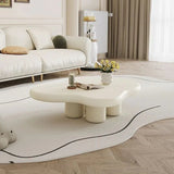 Glossy coffee table for the living room, bedroom in Scandinavian style