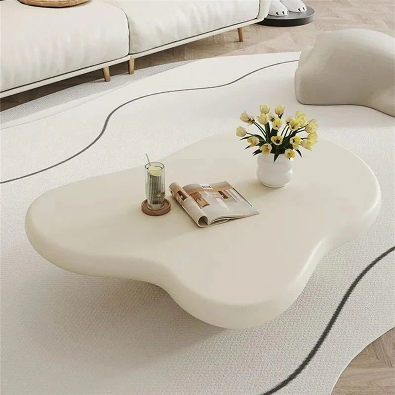 Glossy coffee table for the living room, bedroom in Scandinavian style