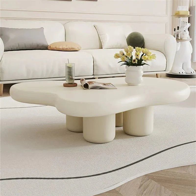 Glossy coffee table for the living room, bedroom in Scandinavian style