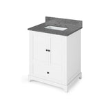 Addington Modern 30" White Vanity, Boulder Cultured Marble Top | VKITADD30WHBOR