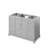 Addington Modern 48" Grey Vanity, Steel Grey Cultured Marble Top | VKITADD48GRSGR