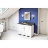 Addington Modern 48" White Vanity, Boulder Cultured Marble Top | VKITADD48WHBOR