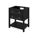 Adler Transitional 30" Black Vanity, Black Granite Top | VKITADL30BKBGR