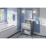 Adler Transitional 30" Grey Vanity, Steel Grey Cultured Marble Top | VKITADL30GRSGR