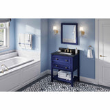 Adler Transitional 30" Hale Blue Vanity, Black Granite Top | VKITADL30BLBGR