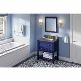 Adler Transitional 30" Hale Blue Vanity, Boulder Cultured Marble Top | VKITADL30BLBOR