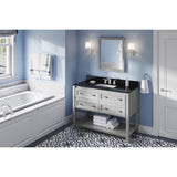 Adler Transitional 48" Grey Vanity, Black Granite Top | VKITADL48GRBGR