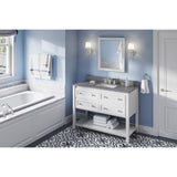 Adler Transitional 48" White Vanity, Boulder Cultured Marble Top | VKITADL48WHBOR