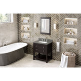 Astoria Transitional 30" Espresso Vanity, Boulder Cultured Marble Top | VKITAST30ESBOR