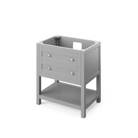 Astoria Transitional 30" Grey Vanity, Steel Grey Cultured Marble Top | VKITAST30GRSGR