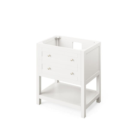 Astoria Transitional 30" White Vanity, Boulder Cultured Marble Top | VKITAST30WHBOR